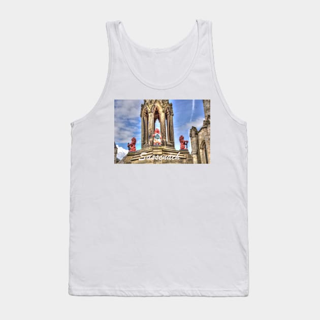 the Bruce Fountain , Inverness - ( Outlander location Falkland, Scotland ) Tank Top by goldyart